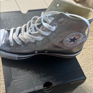 Converse Metallic Silver High-Tops